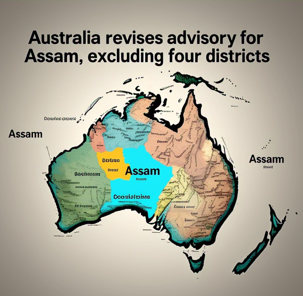 চাৰিখন জিলা বাদ দি অষ্ট্ৰেলিয়াই অসমৰ বাবে ভ্ৰমণ উপদেষ্টা সংশোধন