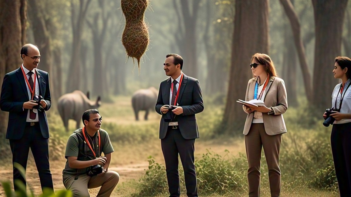 আন্তঃৰাষ্ট্ৰীয় প্ৰতিনিধিয়ে কাজিৰঙা ৰাষ্ট্ৰীয় উদ্যান অন্বেষণ, চহকী জৈৱ বৈচিত্ৰ্যৰ সাক্ষী