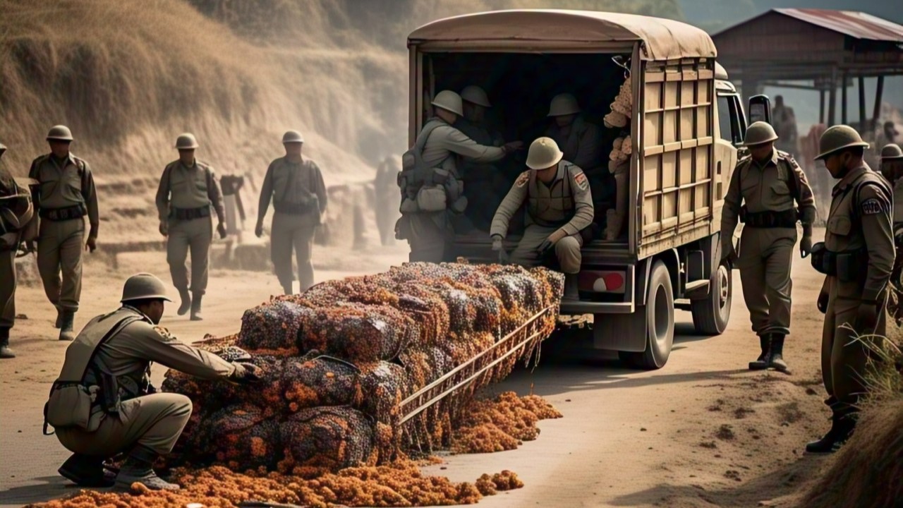 আইজলৰ সমীপত অসম ৰাইফলে জব্দ ৬২২.৫ কেজি বিস্ফোৰক, সম্ভাৱ্য সন্ত্ৰাসৰ পৰিকল্পনা বিফল